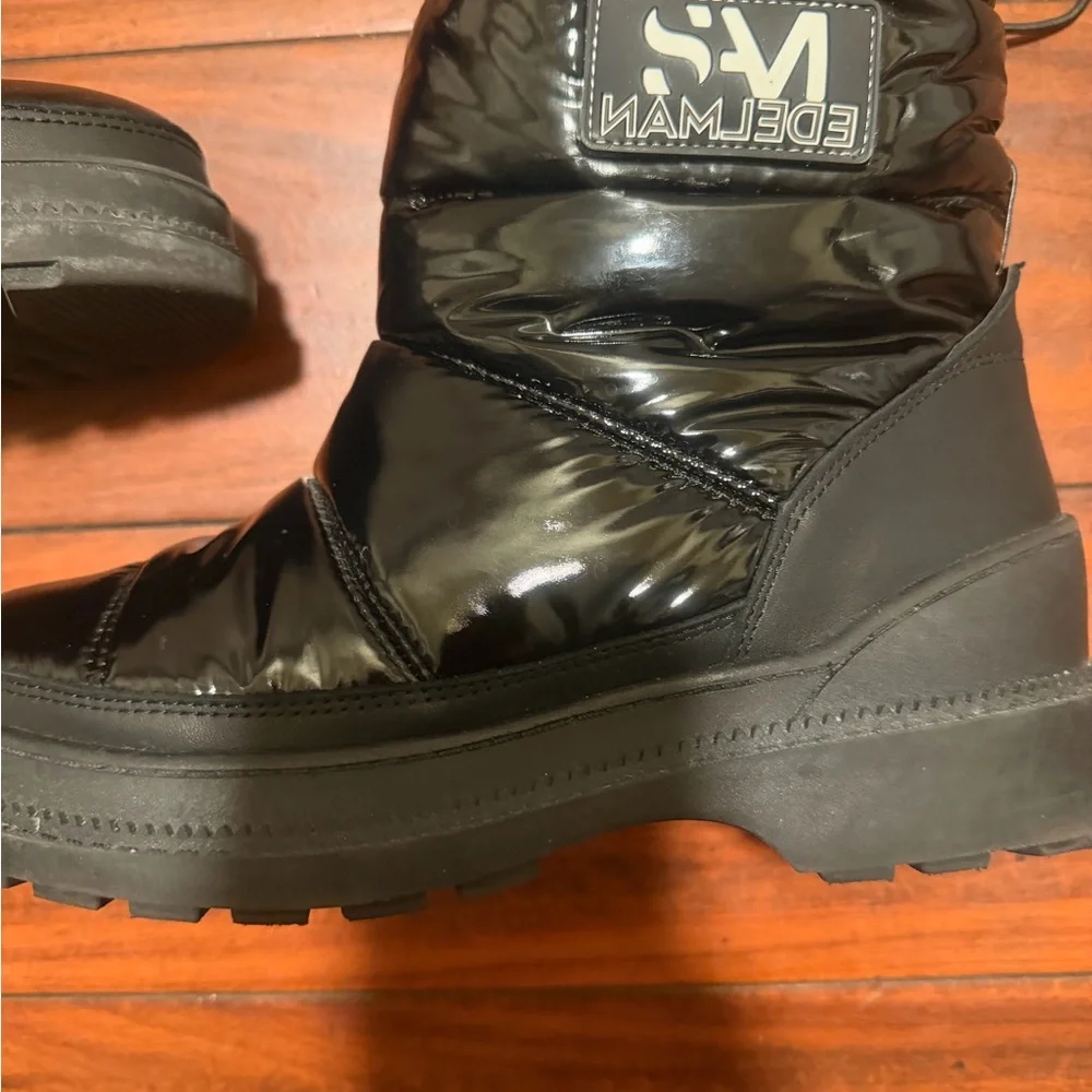 Sam Edelman Black Quilted Puffer Ankle Booties - Picture 4 of 15
